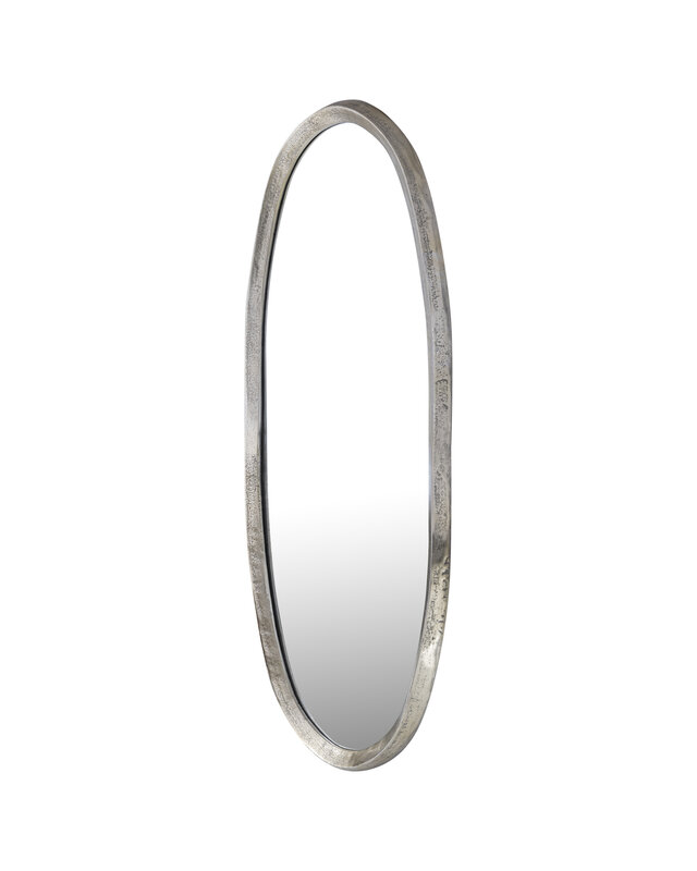 PTMD Limera Messing Aluminium Ovaal Spiegel met Onregelmatige Rand S