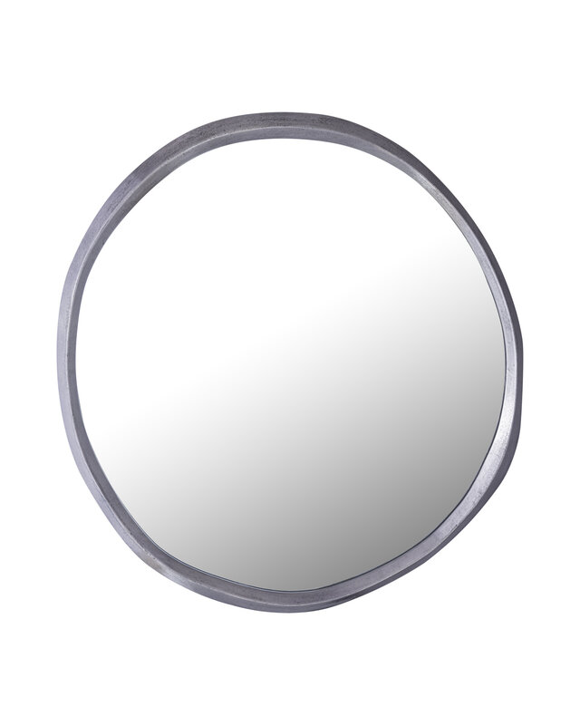 PTMD Limera Nikkel Aluminium Ronde Spiegel met Onregelmatige Rand S