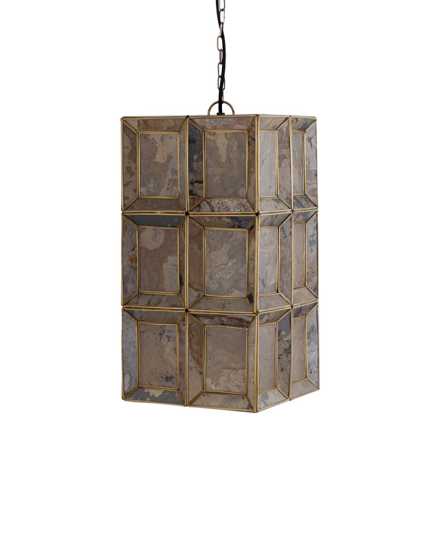 PTMD Layra Messing Hanglamp | Steenfineer | H45 x D24 cm
