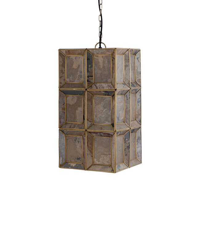 PTMD Layra Messing Hanglamp | Steenfineer | H45 x D24 cm