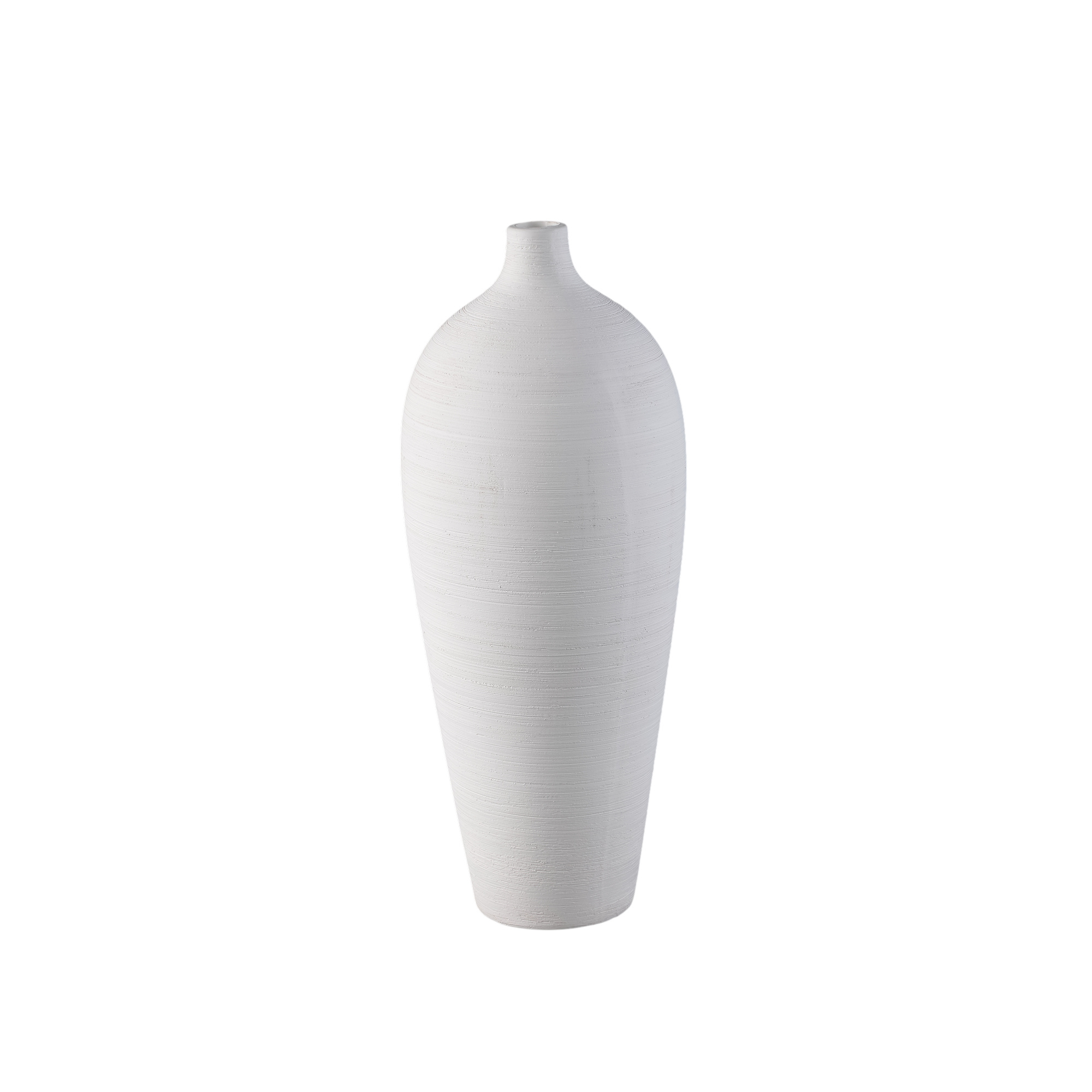 PTMD Cavinn Witte matte keramische flesvaas M