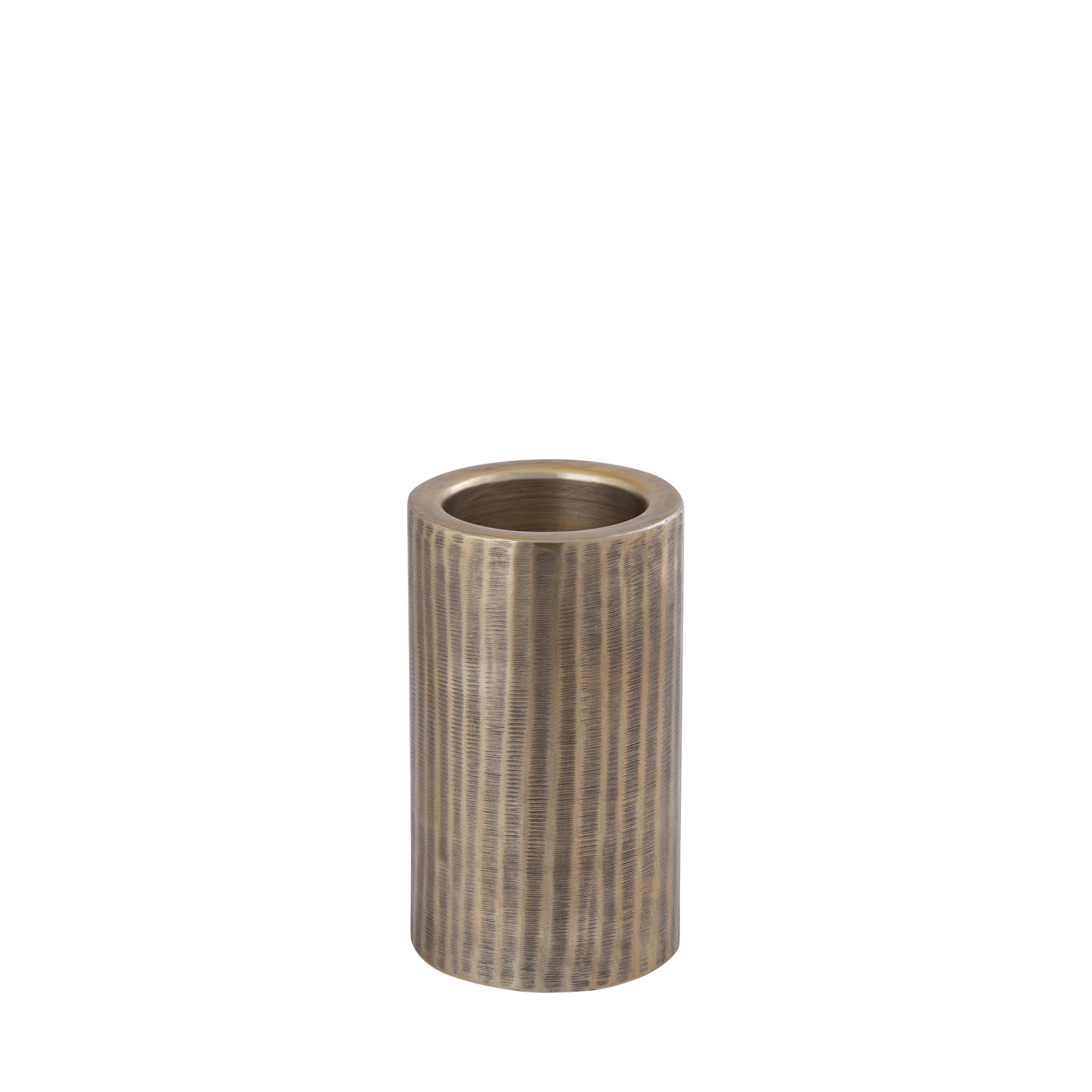 PTMD Jowad Antieke Gouden aluminium kaarshouder rib S