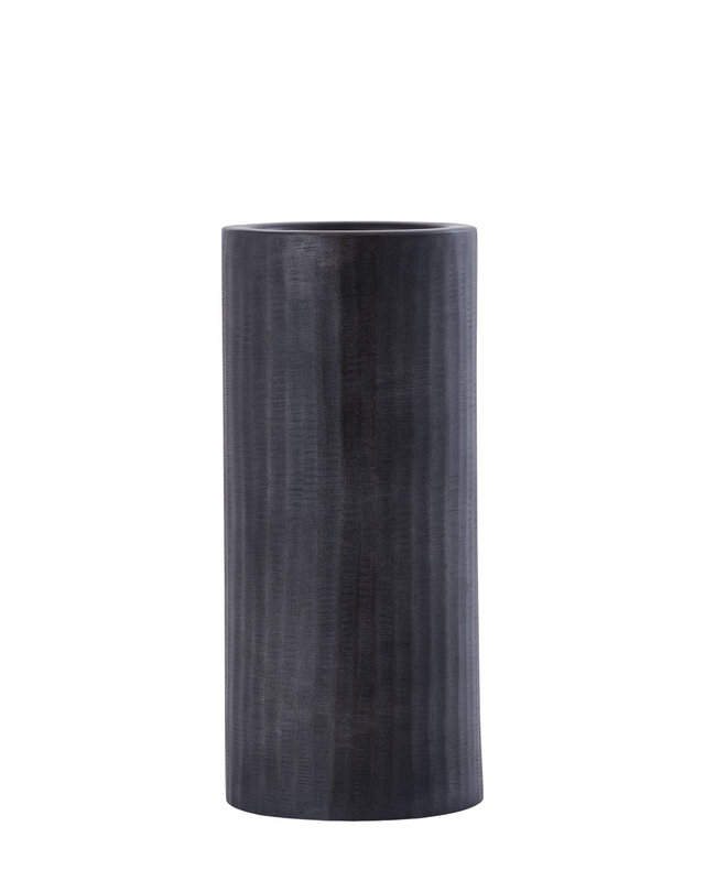 PTMD Jowad Grafiet aluminium plaat kaarsenhouder rib M