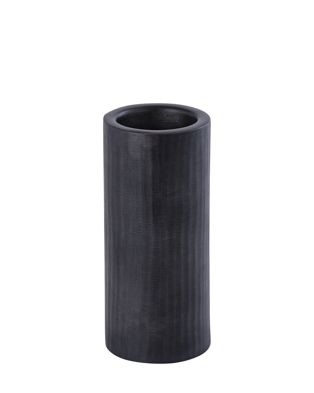 PTMD Jowad Grafiet aluminium plaat kaarsenhouder rib M