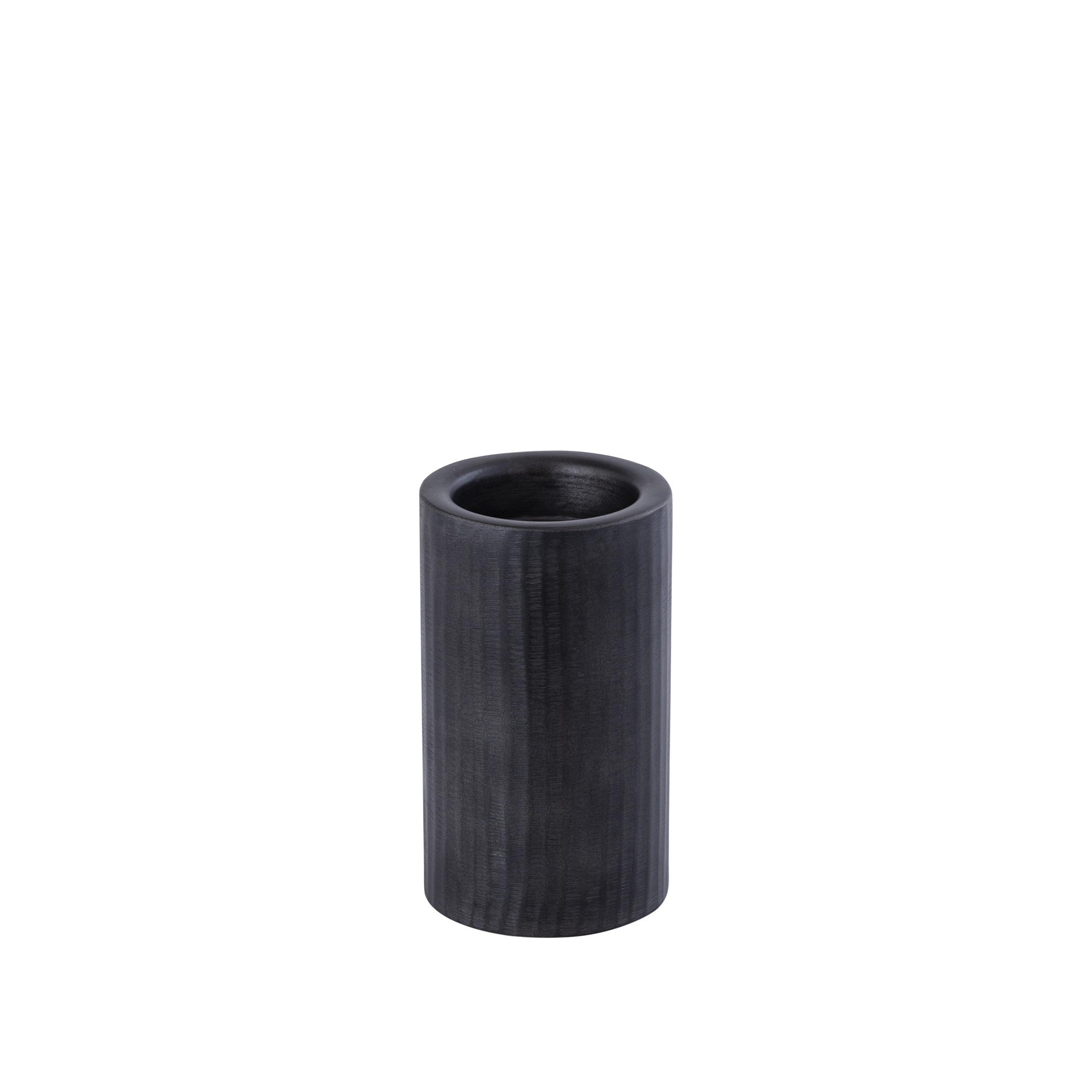 PTMD Jowad Grafiet aluminium plaat kaarsenhouder rib S