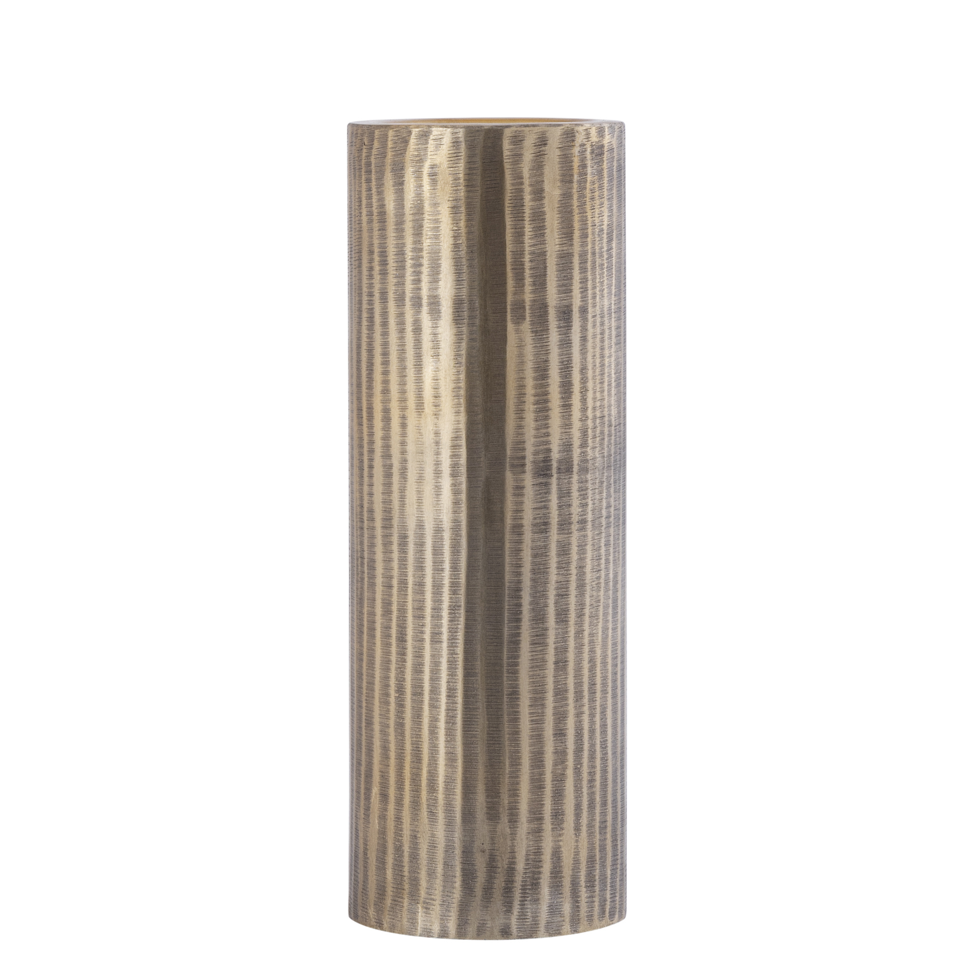 PTMD Jowad Antieke Gouden Aluminium Kaarsenhouder | 13 x 37 x 13 cm