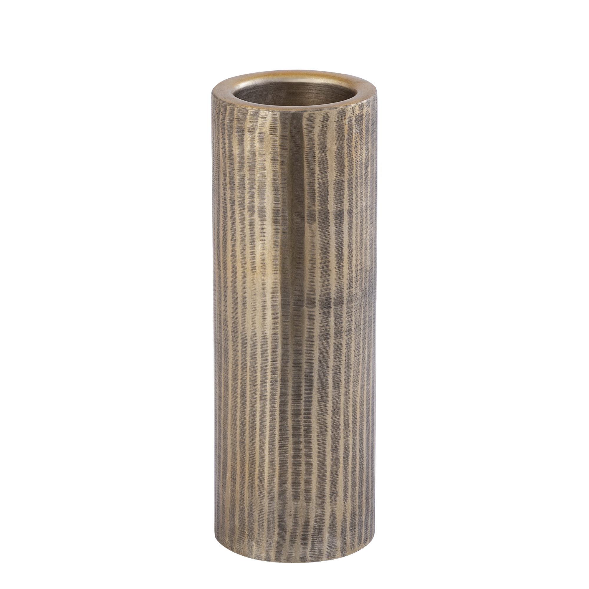 PTMD Jowad Antieke Gouden Aluminium Kaarsenhouder | 13 x 37 x 13 cm