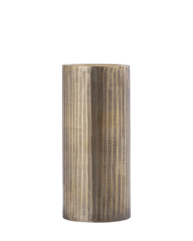 PTMD Jowad Antieke Gouden aluminium kaarshouder rib M