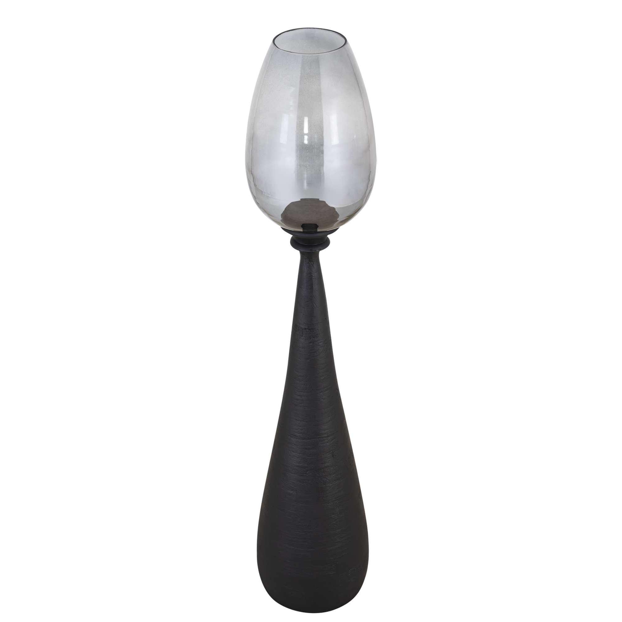 PTMD Midi Stormlicht L | Zwart | Mangohout | H130 x D25 cm