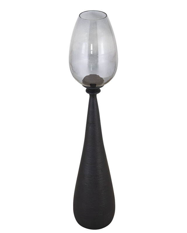 PTMD Midi Stormlicht L | Zwart | Mangohout | H130 x D25 cm