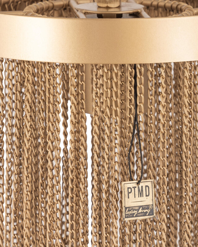 PTMD Brenton Hanglamp Met Gouden Kettingen S | H30 x D18 cm
