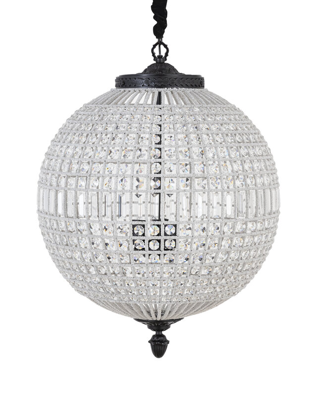 PTMD Jaris Kristal Plafondlamp L | H85 x D65 cm