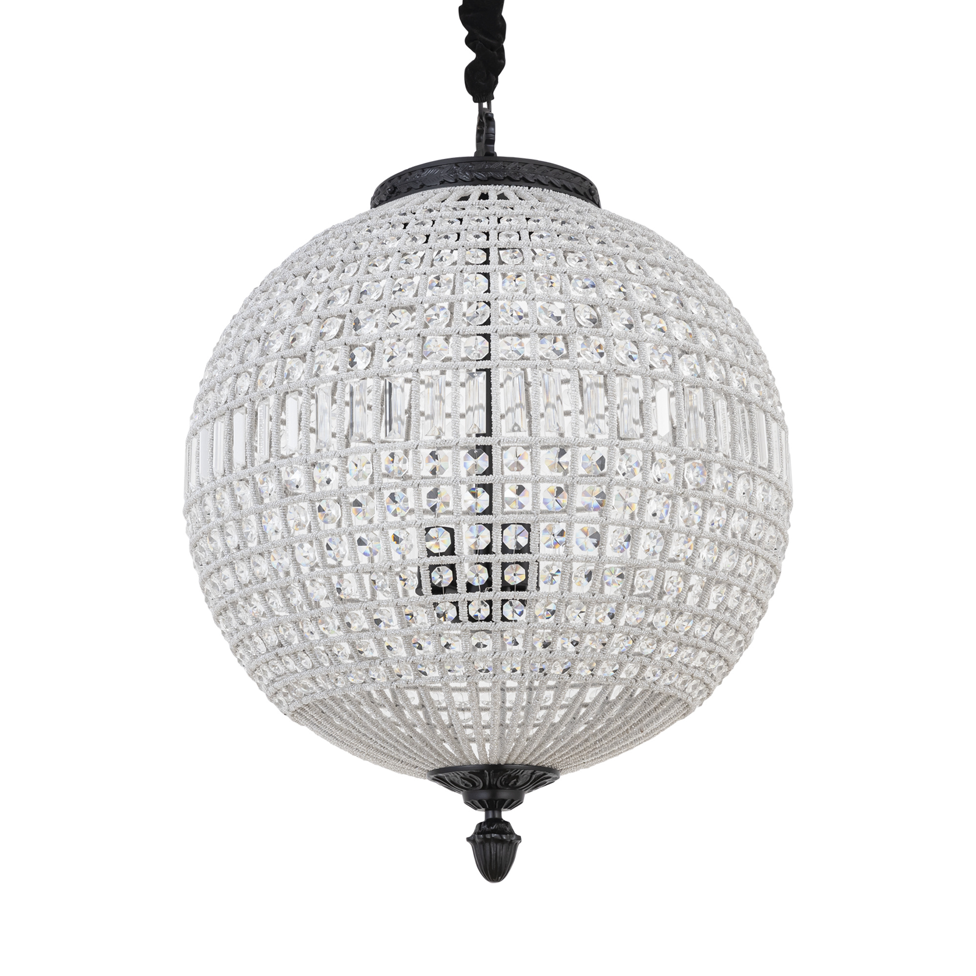 PTMD Jaris Kristal Plafondlamp L | H85 x D65 cm