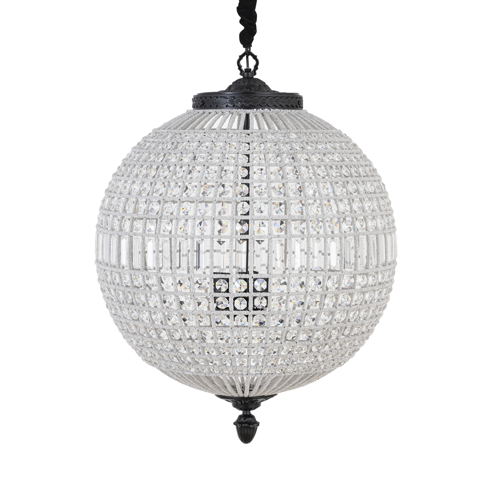 PTMD Jaris Kristal Plafondlamp L | H85 x D65 cm