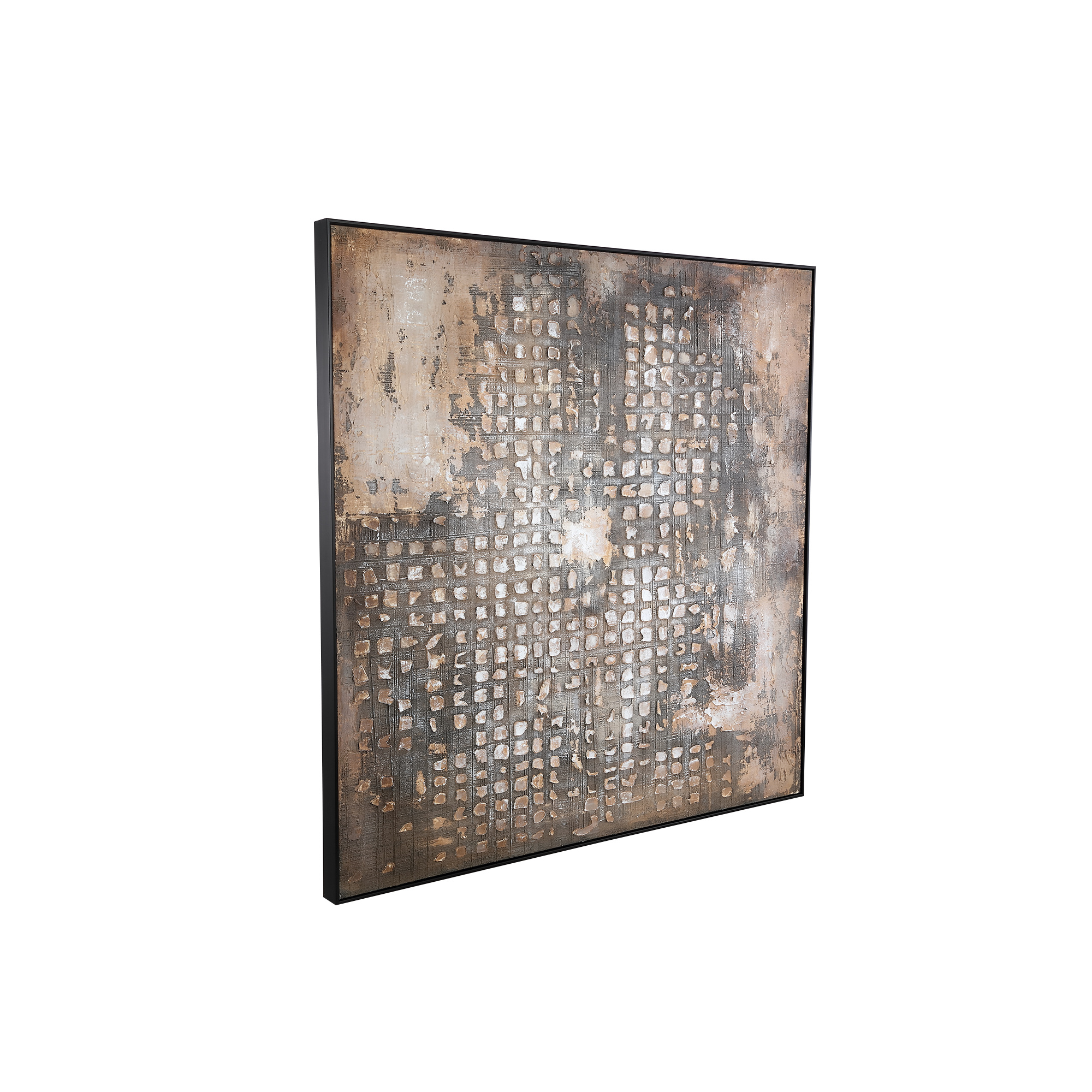 PTMD Pathe Gestructureerd Schilderij | Bruin | D122 cm
