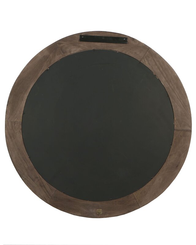 PTMD Noam Brown Mango Houten Ronde Spiegel L