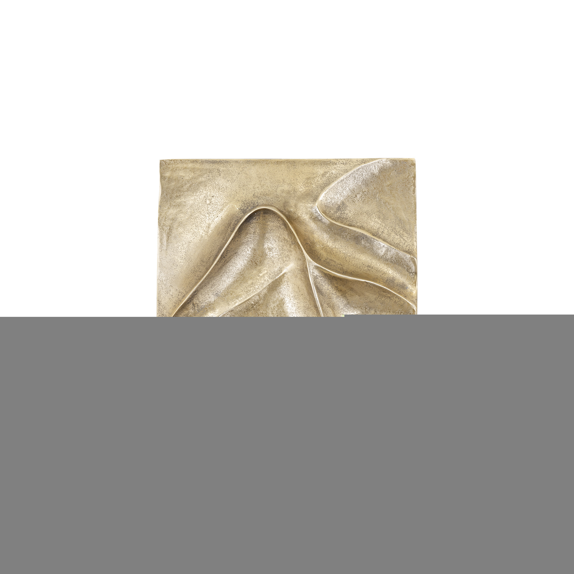 PTMD Gihan Gouden Gegoten Aluminium Wandpaneel Golflijnen S