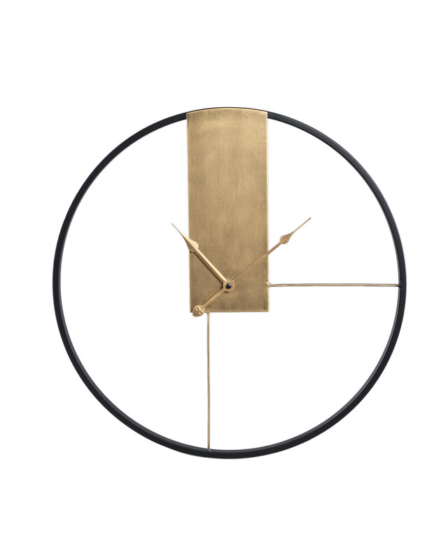 PTMD Lolae Gouden IJzeren Ronde Wandklok L