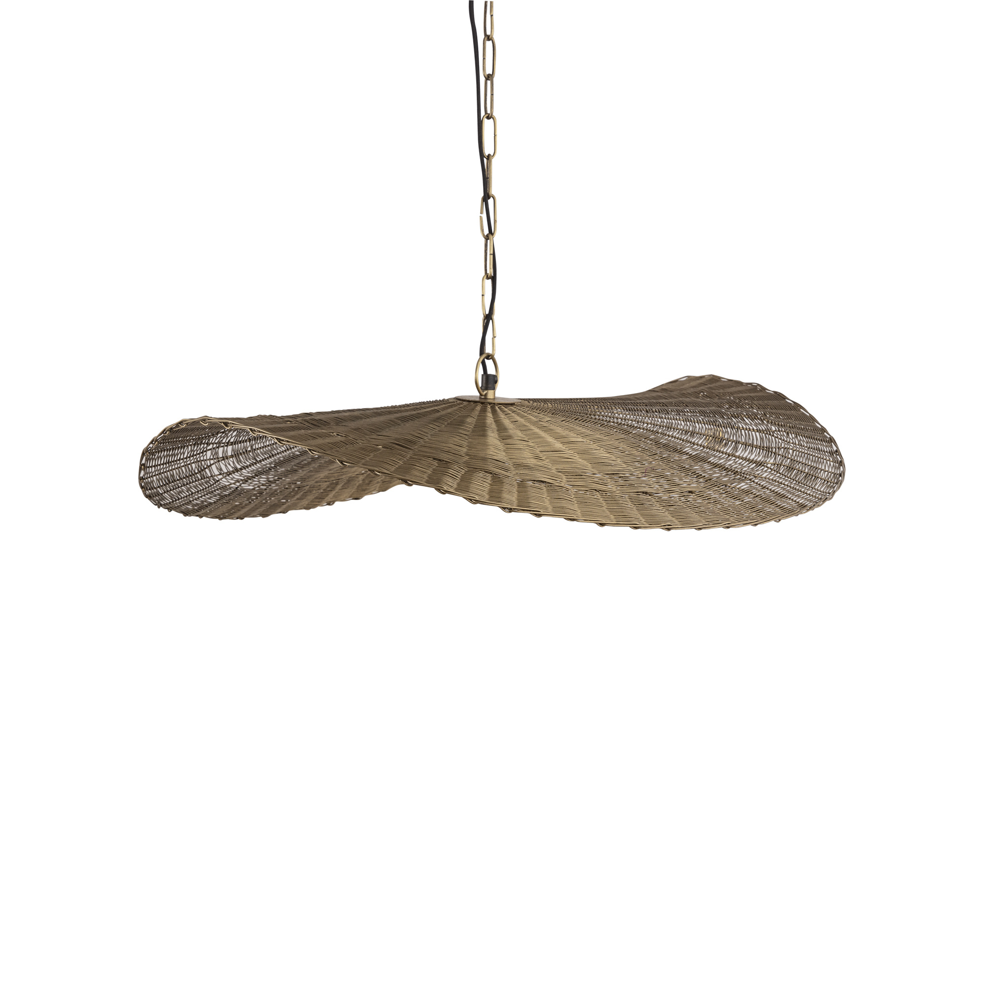 PTMD Shauney Gouden IJzeren Golvende Hanglamp Rond S