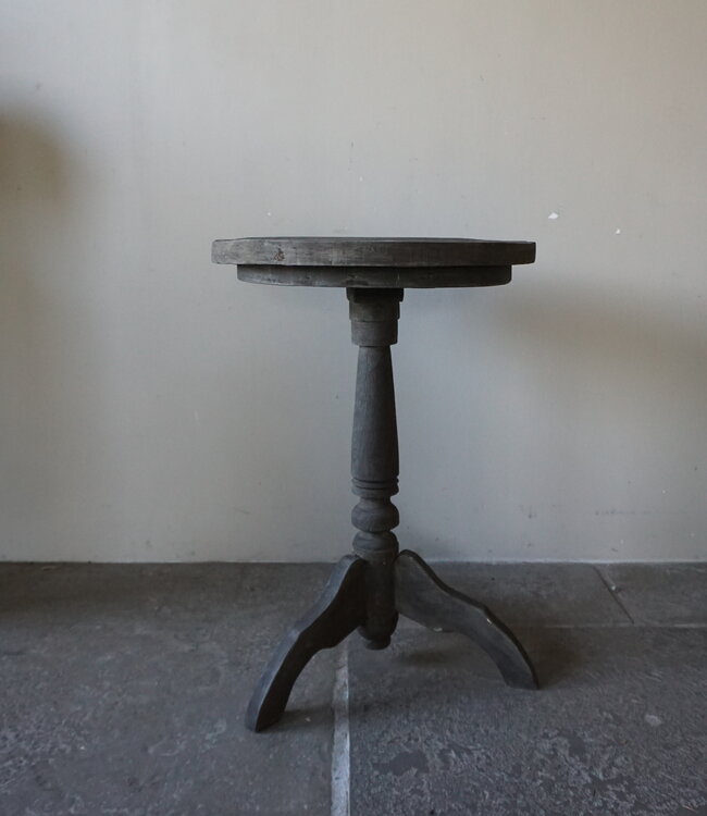 Rene Houtman Wijntafel | Teakhout | D50 x H75 cm | Nr 1