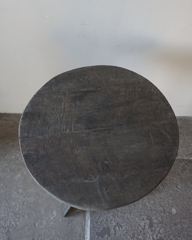 Rene Houtman Wijntafel | Teakhout | D50 x H75 cm | Nr 1