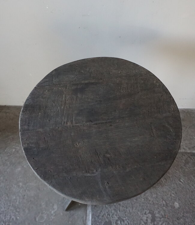 Rene Houtman Wijntafel | Teakhout | D50 x H75 cm | Nr 1