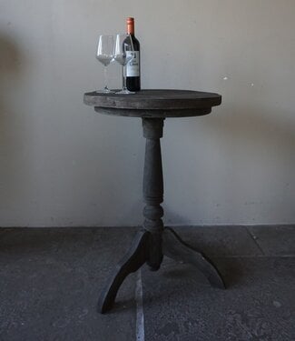 Rene Houtman Wijntafel | Teakhout | D50 x H75 cm | Nr 1