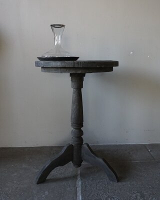 Rene Houtman Wijntafel | Teakhout | D50 x H75 cm | Nr 2