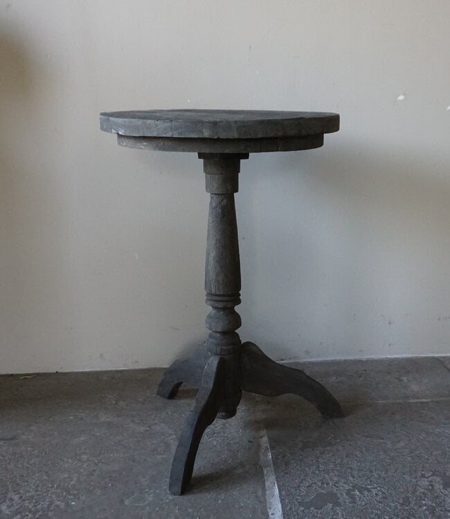 Rene Houtman Wijntafel | Teakhout | D50 x H75 cm | Nr 2