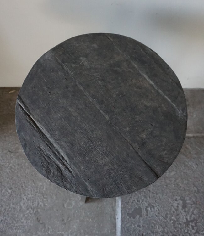 Rene Houtman Wijntafel | Teakhout | D50 x H75 cm | Nr 2
