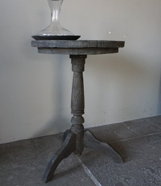 Rene Houtman Wijntafel | Teakhout | D50 x H75 cm | Nr 2