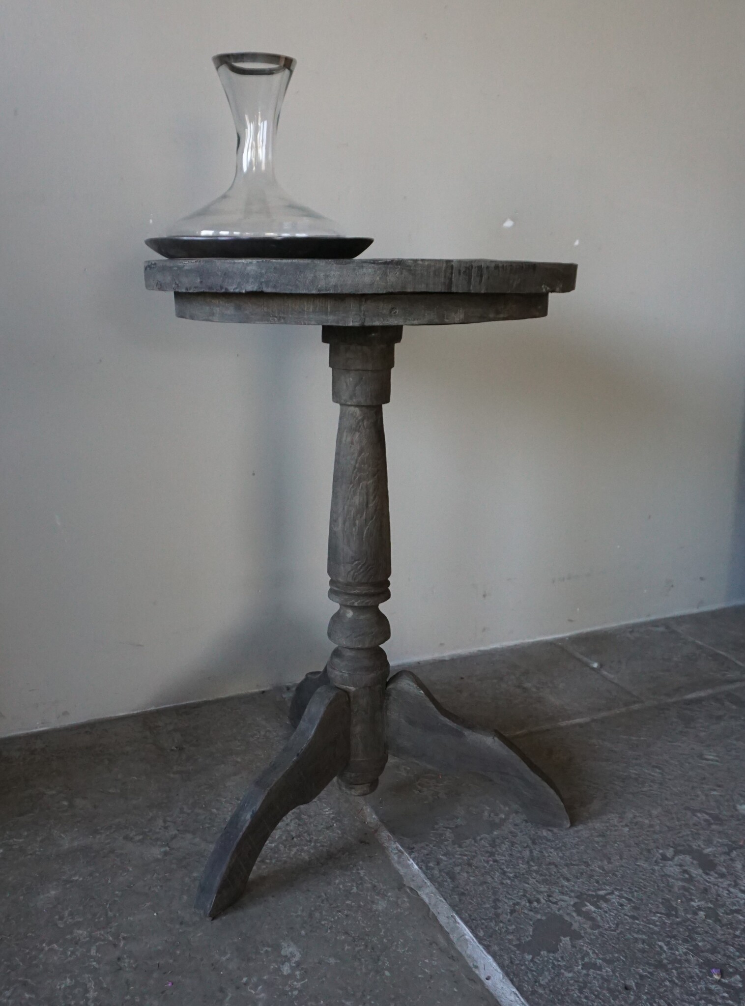 Rene Houtman Wijntafel | Teakhout | D50 x H75 cm | Nr 2