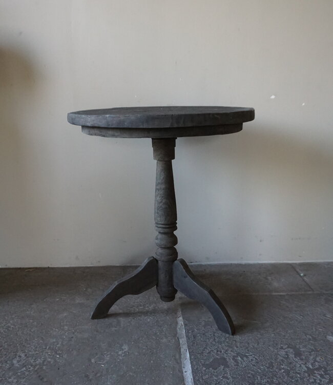 Rene Houtman Wijntafel | Teakhout | D60 x H75 cm | Nr 1