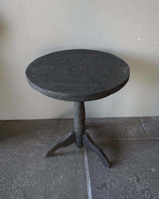 Rene Houtman Wijntafel | Teakhout | D60 x H75 cm | Nr 1