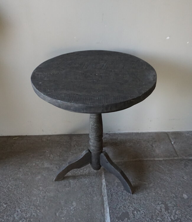 Rene Houtman Wijntafel | Teakhout | D60 x H75 cm | Nr 1