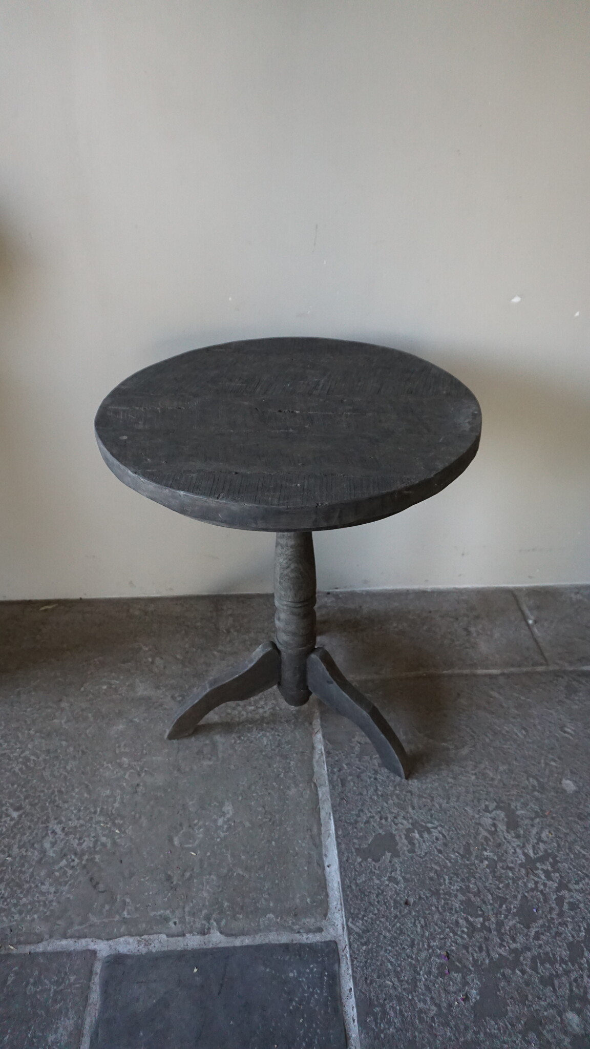 Rene Houtman Wijntafel | Teakhout | D60 x H75 cm | Nr 1