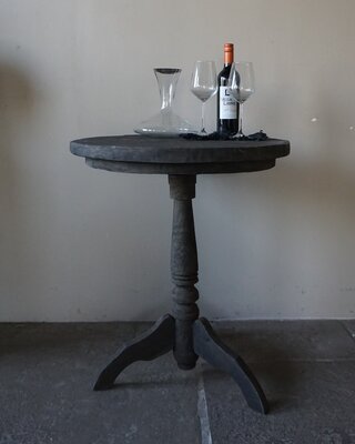Rene Houtman Wijntafel | Teakhout | D60 x H75 cm | Nr 1