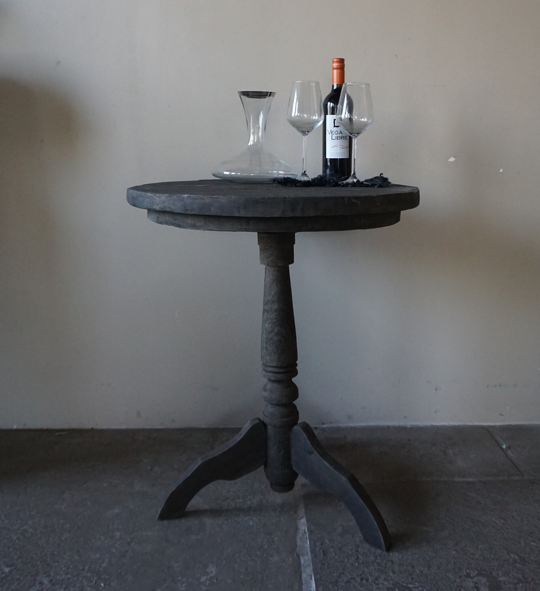 Rene Houtman Wijntafel | Teakhout | D60 x H75 cm | Nr 1