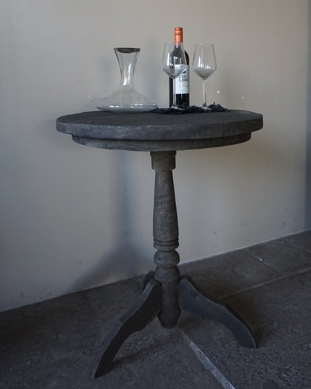 Rene Houtman Wijntafel | Teakhout | D60 x H75 cm | Nr 1