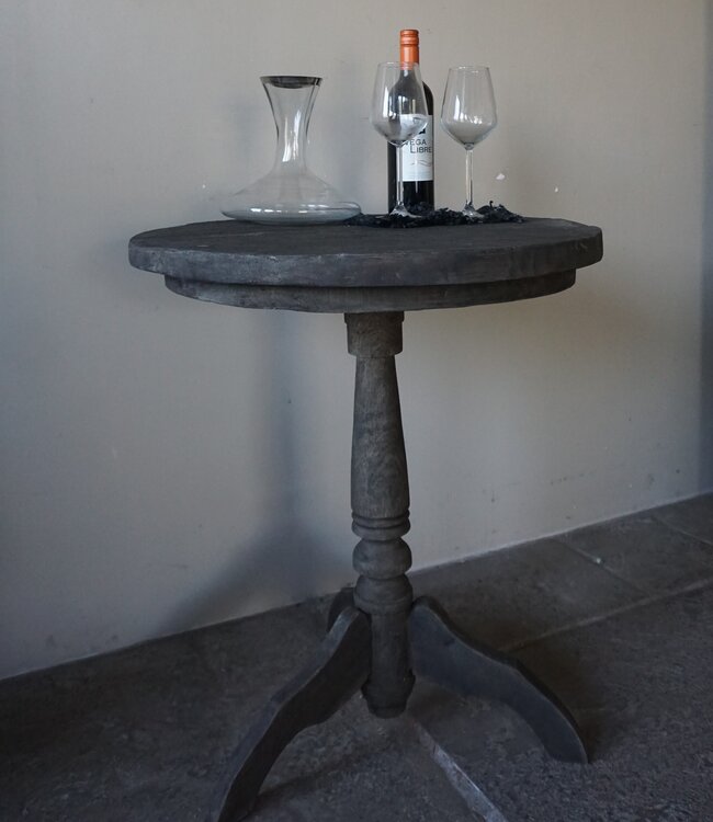 Rene Houtman Wijntafel | Teakhout | D60 x H75 cm | Nr 1