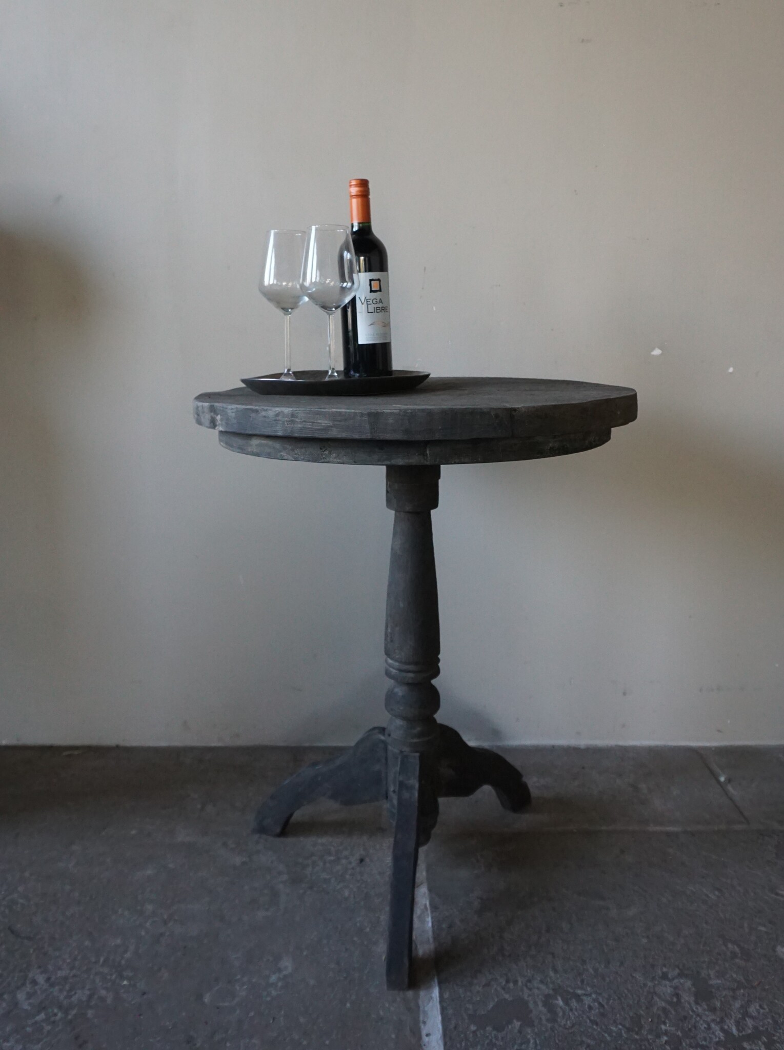 Rene Houtman Wijntafel | Teakhout | D60 x H75 cm | Nr 2