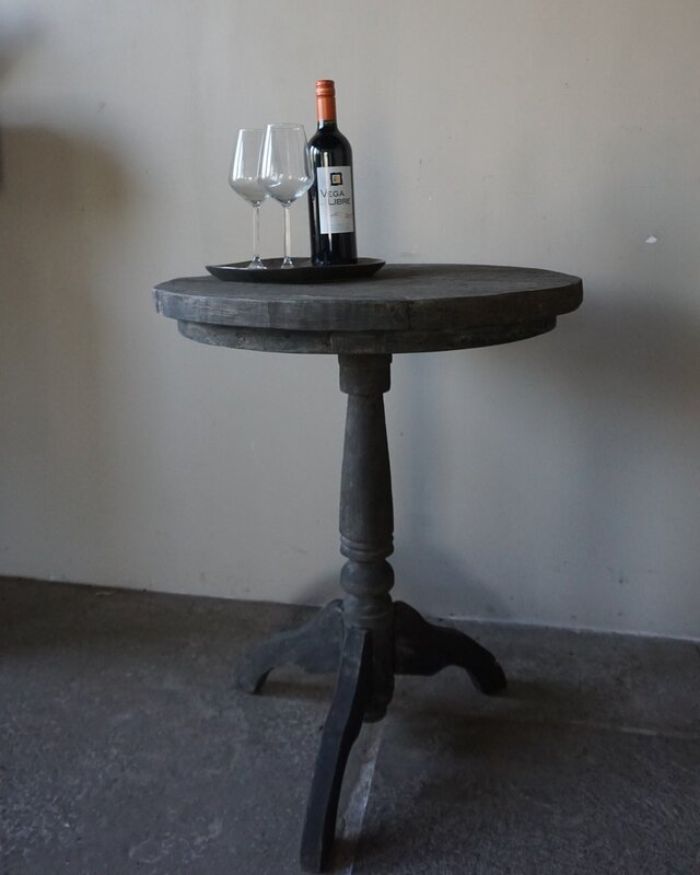 Rene Houtman Wijntafel | Teakhout | D60 x H75 cm | Nr 2