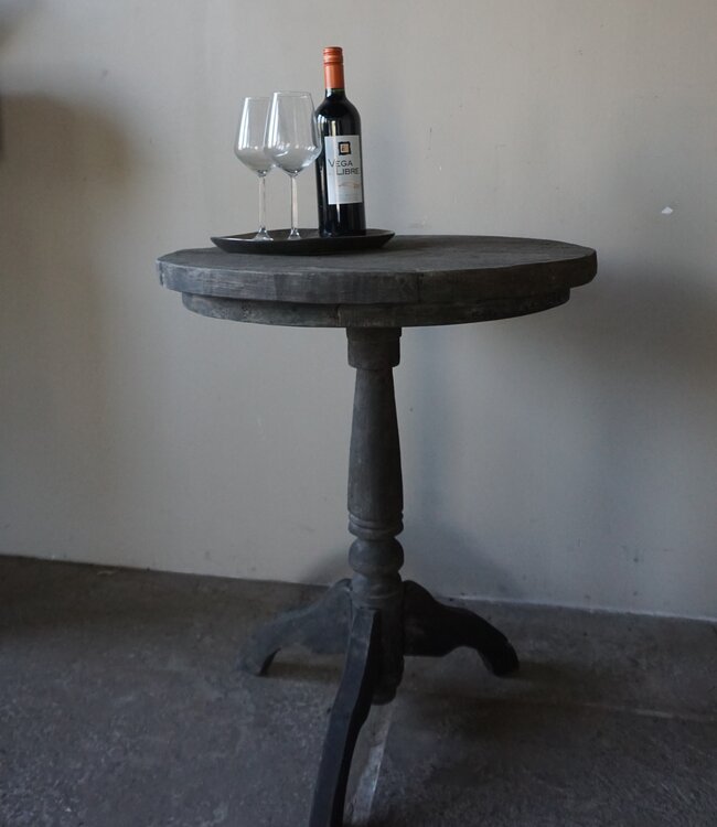 Rene Houtman Wijntafel | Teakhout | D60 x H75 cm | Nr 2
