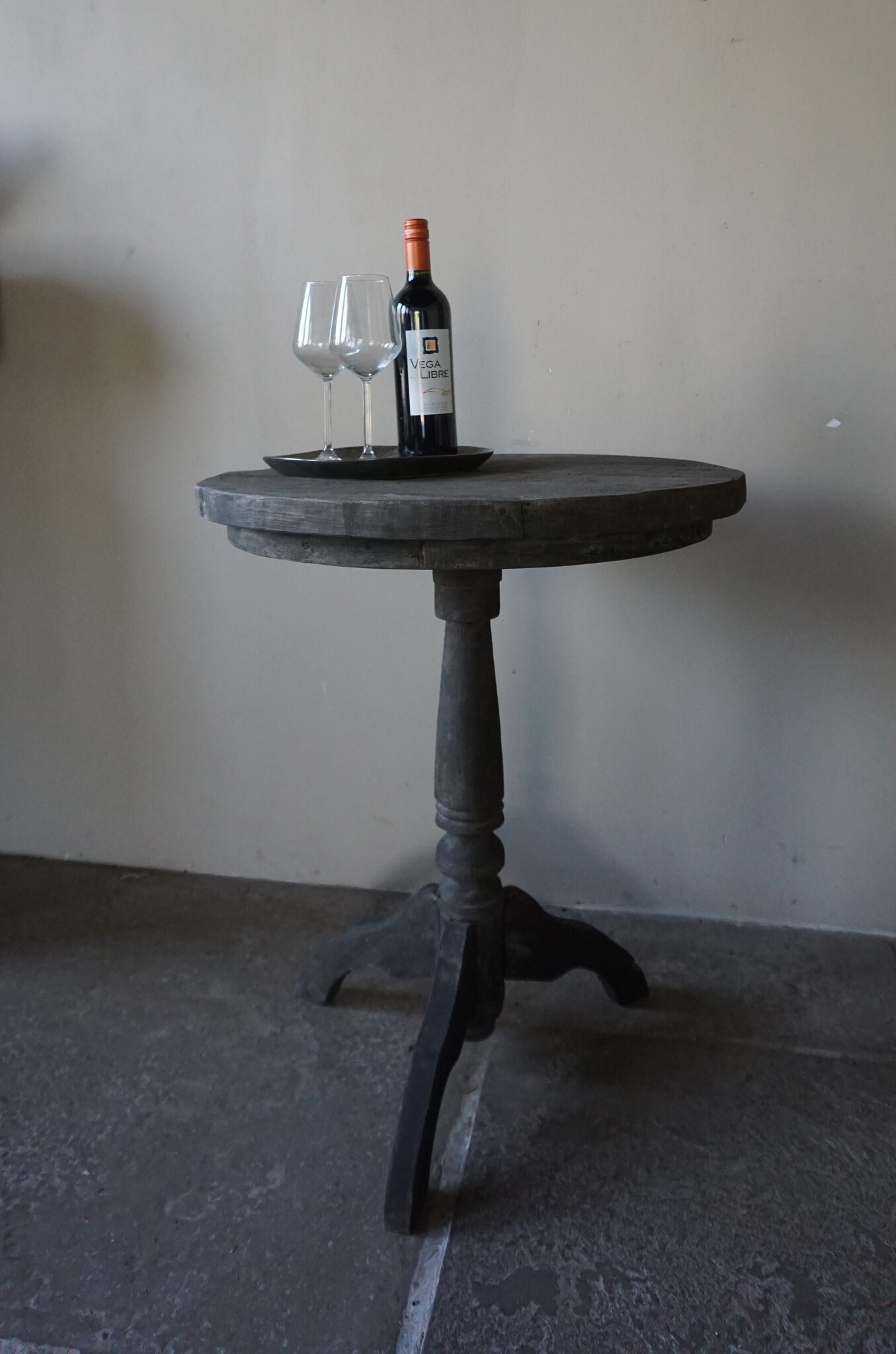 Rene Houtman Wijntafel | Teakhout | D60 x H75 cm | Nr 2