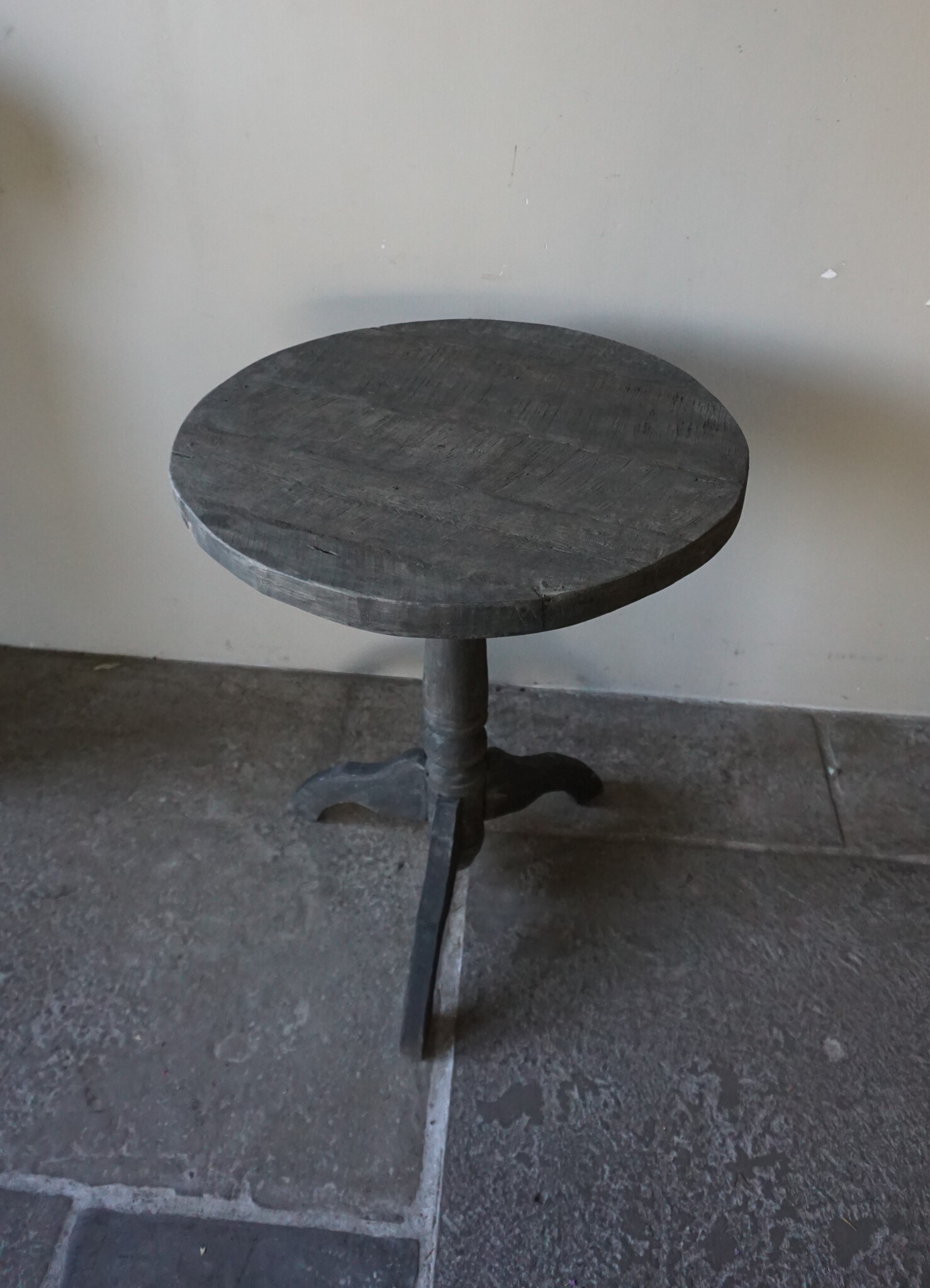 Rene Houtman Wijntafel | Teakhout | D60 x H75 cm | Nr 2