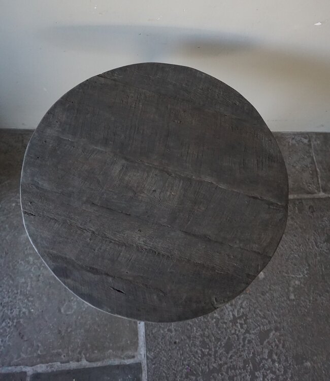 Rene Houtman Wijntafel | Teakhout | D60 x H75 cm | Nr 2