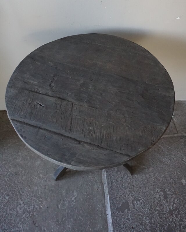 Rene Houtman Wijntafel | Teakhout | D70 x H75 cm | Nr 1