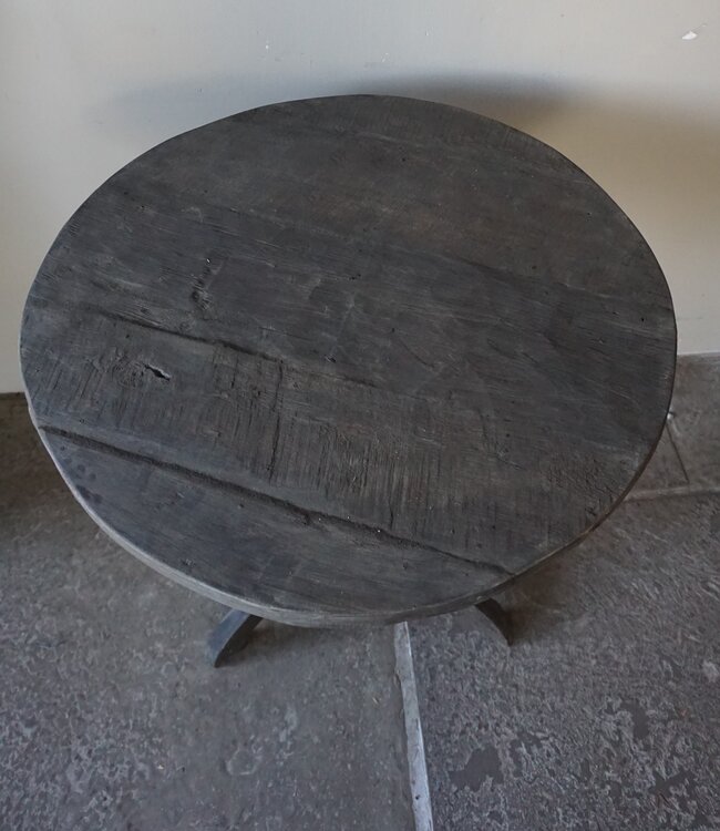 Rene Houtman Wijntafel | Teakhout | D70 x H75 cm | Nr 1
