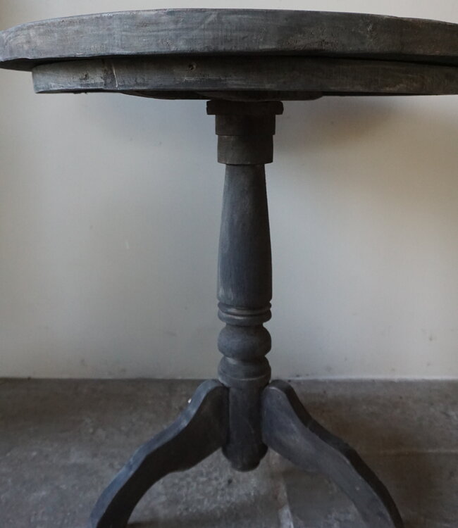 Rene Houtman Wijntafel | Teakhout | D70 x H75 cm | Nr 1