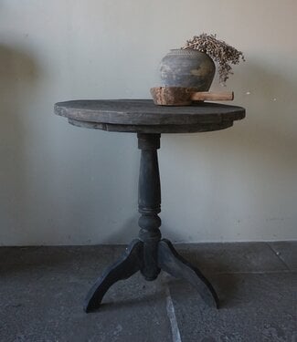 Rene Houtman Wijntafel | Teakhout | D70 x H75 cm | Nr 1